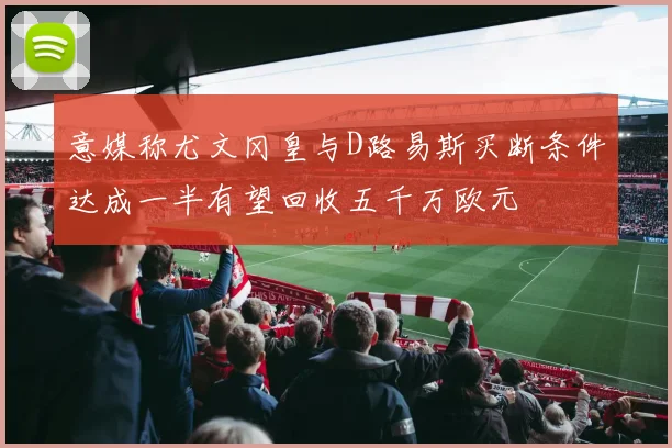意媒称尤文冈皇与D路易斯买断条件达成一半有望回收五千万欧元